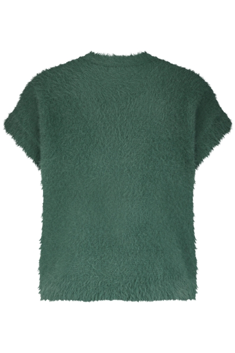 Red Button sleeveless fuzzy